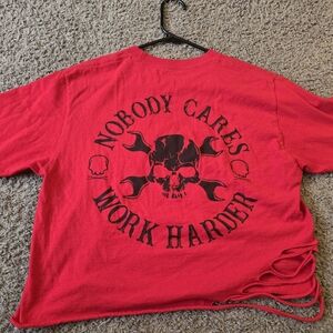 Red Crop Top Tee - sz M